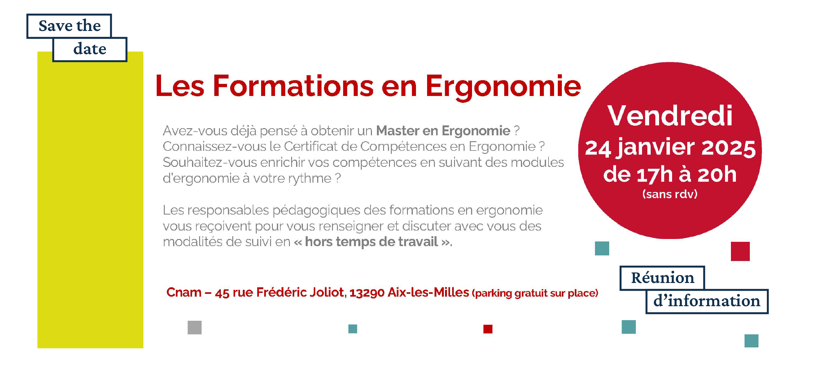  réunion d’information sur les formations en ergonomie le 25 janvier 