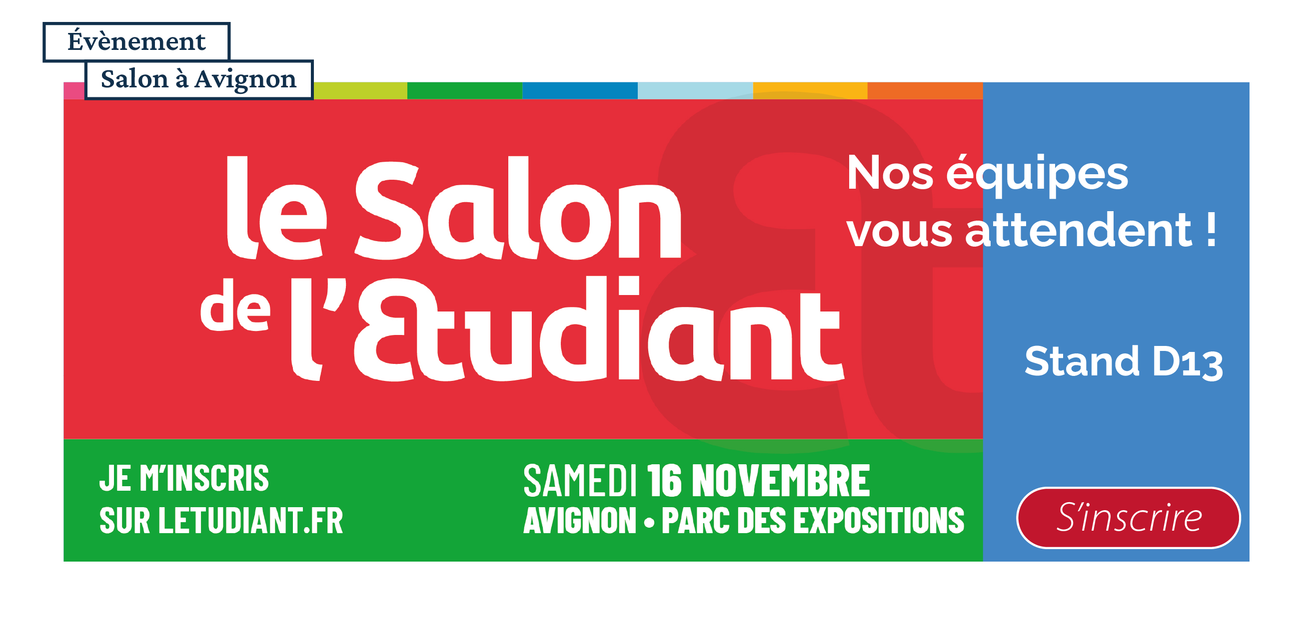  Le Cnam Paca sera présent au salon organisé par L’Etudiant à Avignon le samedi 16 novembre